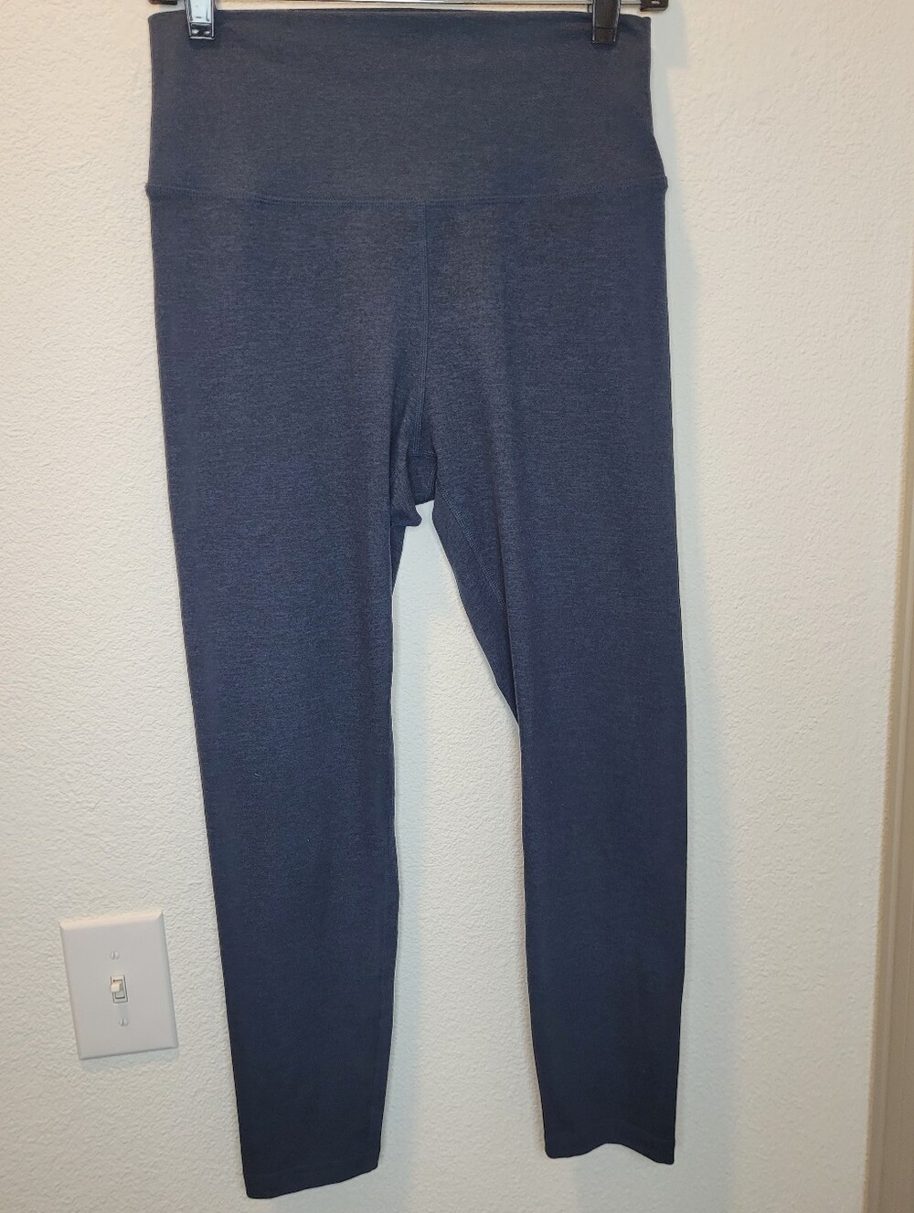Quince Ultra-Soft High-Waisted Leggings Blue Large Ankle Minimalist Yoga Active